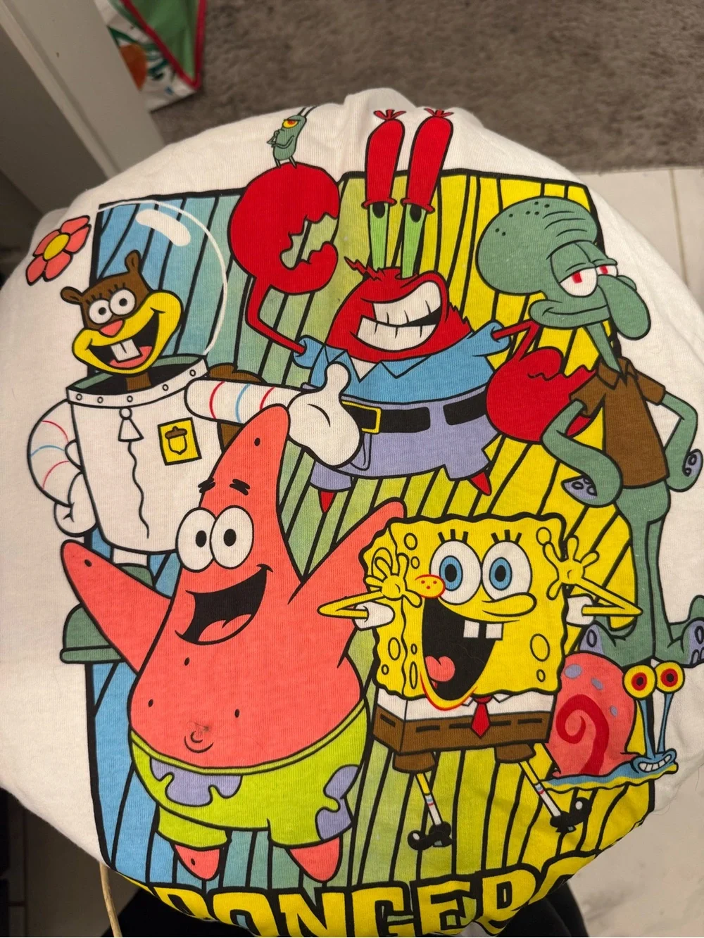 Nickelodeon White Crewneck Tee with Black Logo